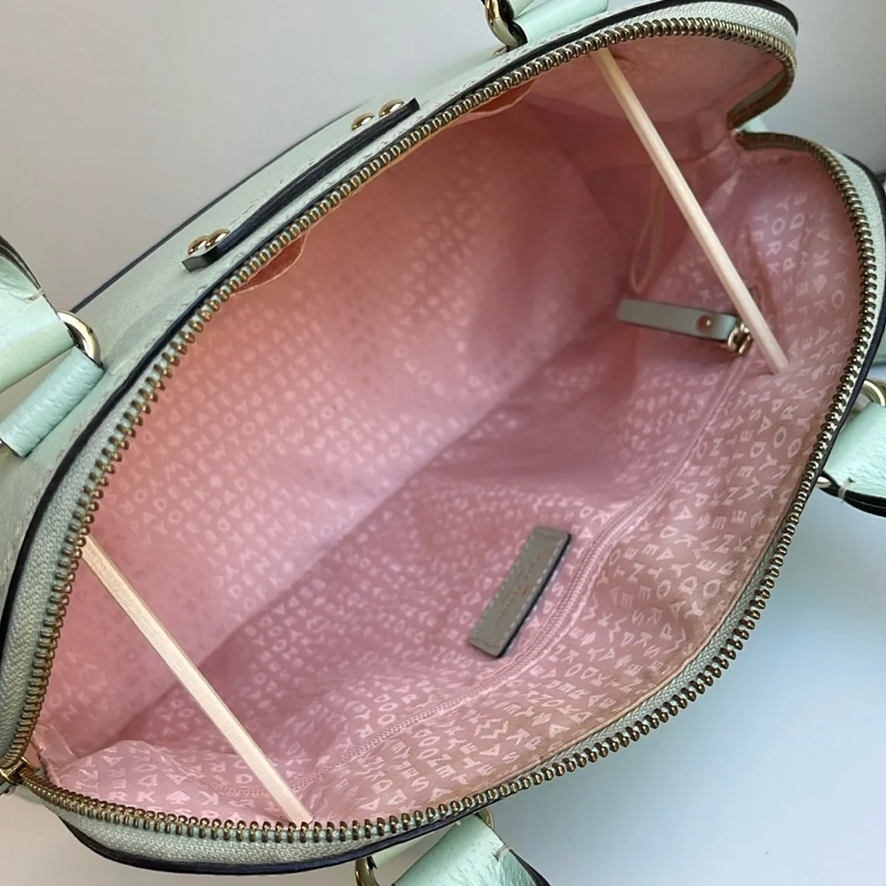 Kate Spade ♠️ Mint Green Genuine Leather Satchel Crossbody